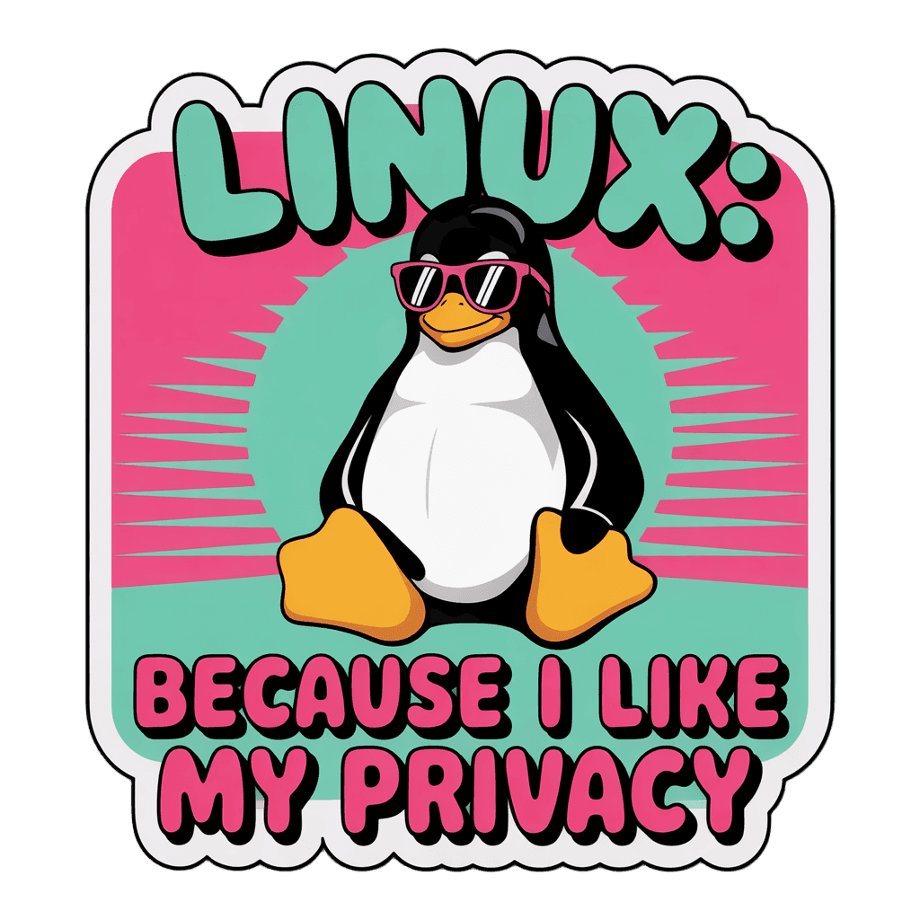 Linux Penguin Privacy Advocate Sticker