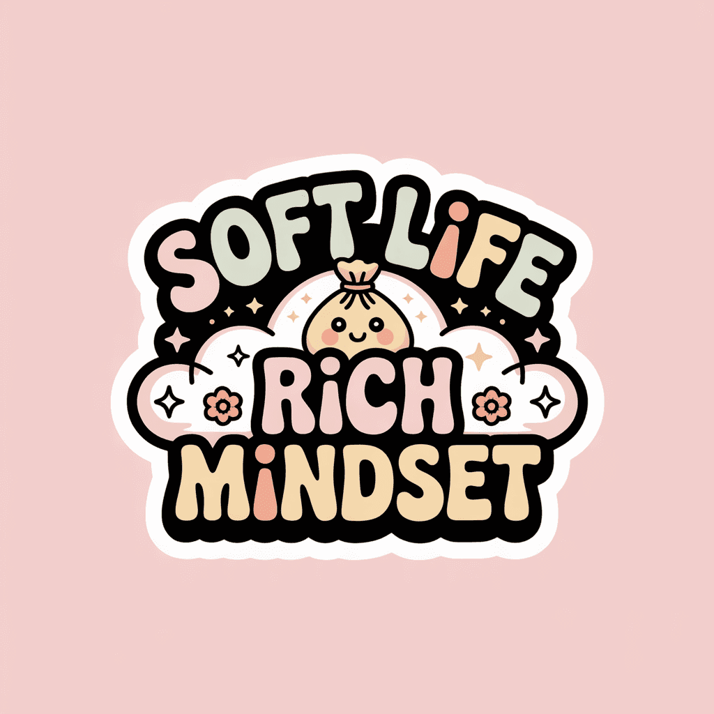 Soft Life Rich Mindset Motivational Vinyl Sticker