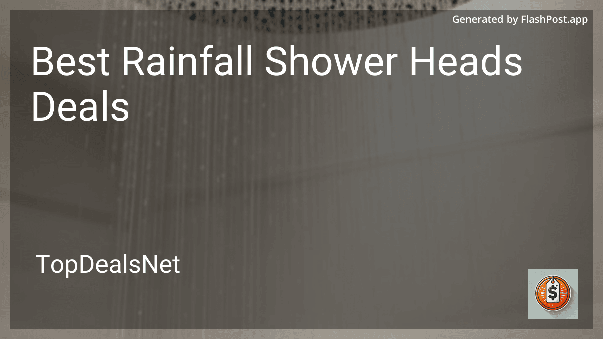 10 Best Rainfall Shower Heads Deals in 2026