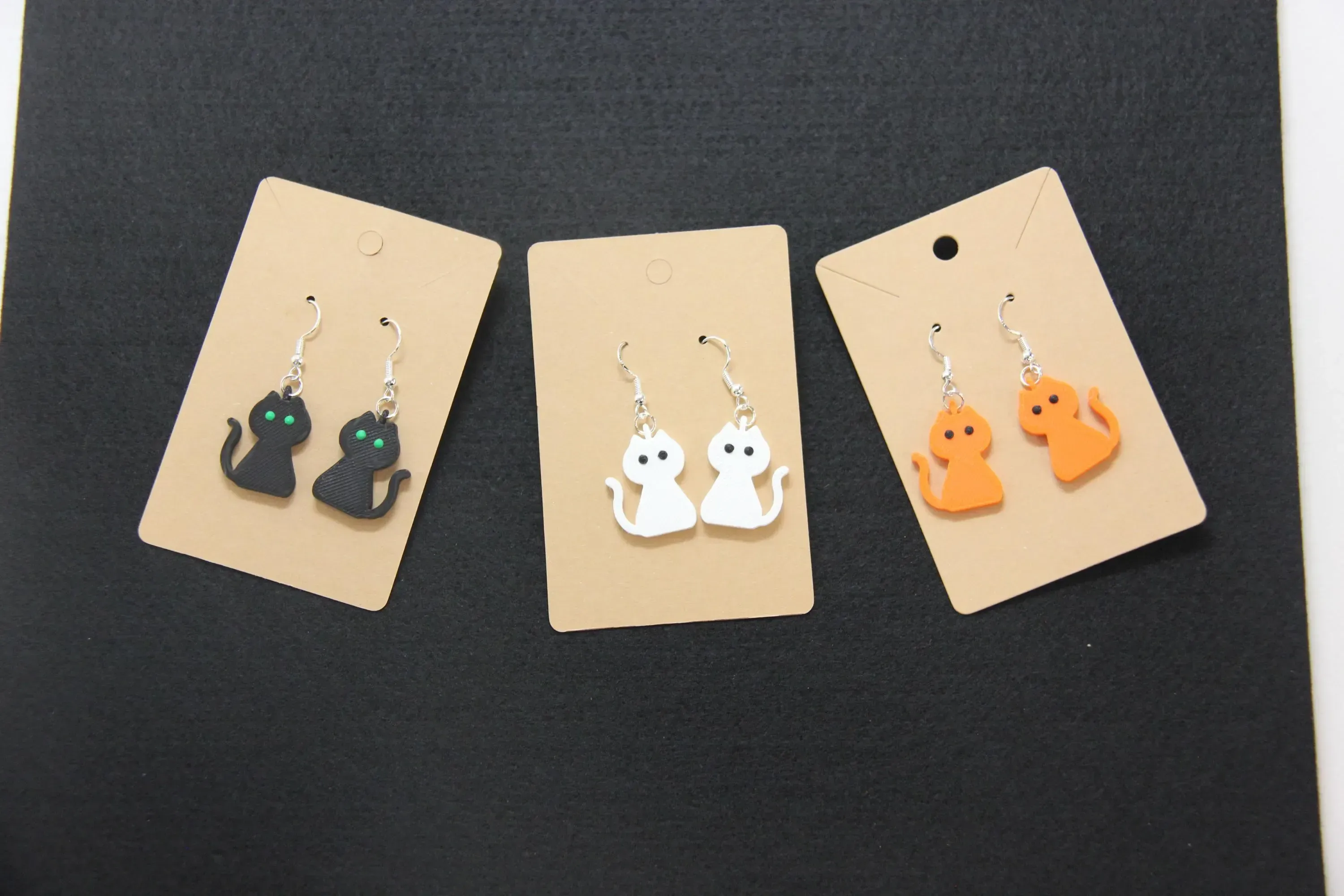 Personalized Cute Cat Earrings – Customizable Cat Jewelry